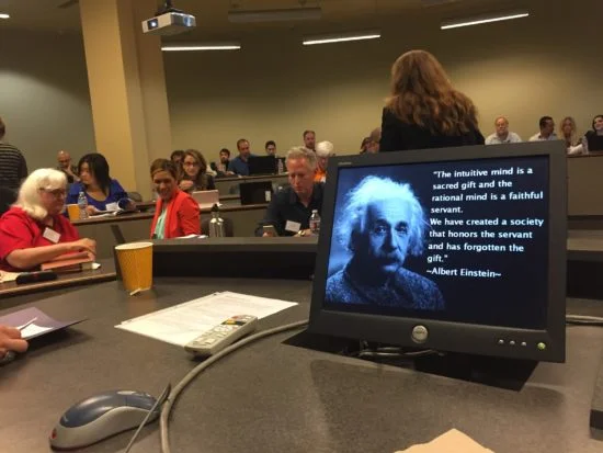 Photo: At Southwestern Law School getting ready to speak to NPAP