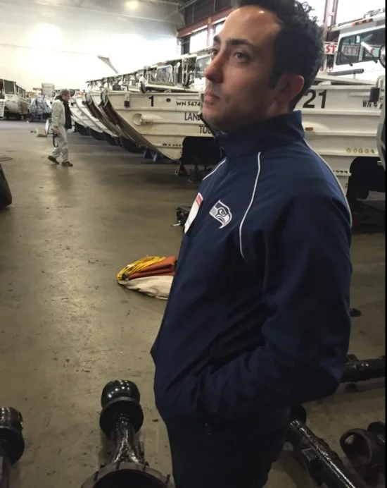 Photo: This is the nefarious tweeted photo of Andrew at the Duck Inspection that resulted in Ride the Duck's protective order motion