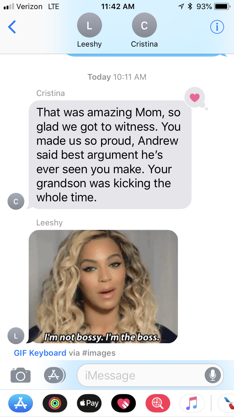 Nina and Leesh come to court