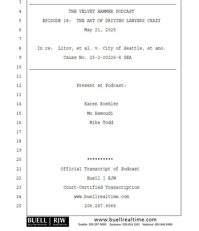 City attorney's office attacks the velvet hammer podcast
