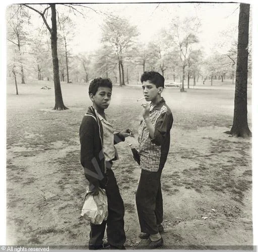  'Two Boys Smoking in Central Park,' by Diane Arbus