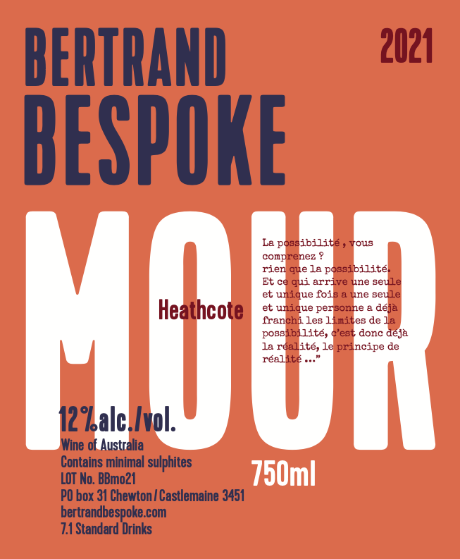 Bertrand Bespoke mourvedre 2021