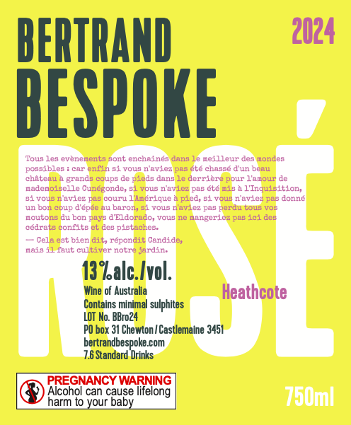 Bertrand Bespoke rose 2024