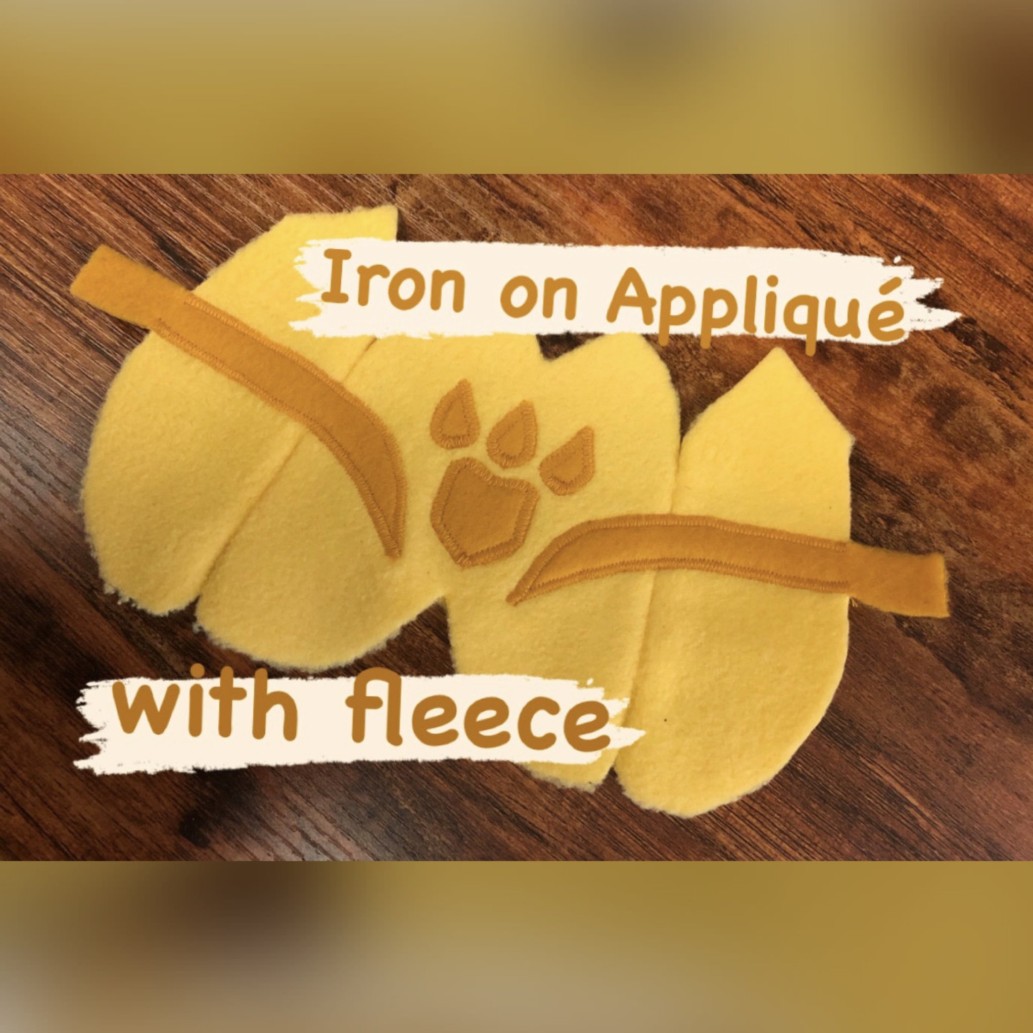 Iron on Appliqué with fleece
