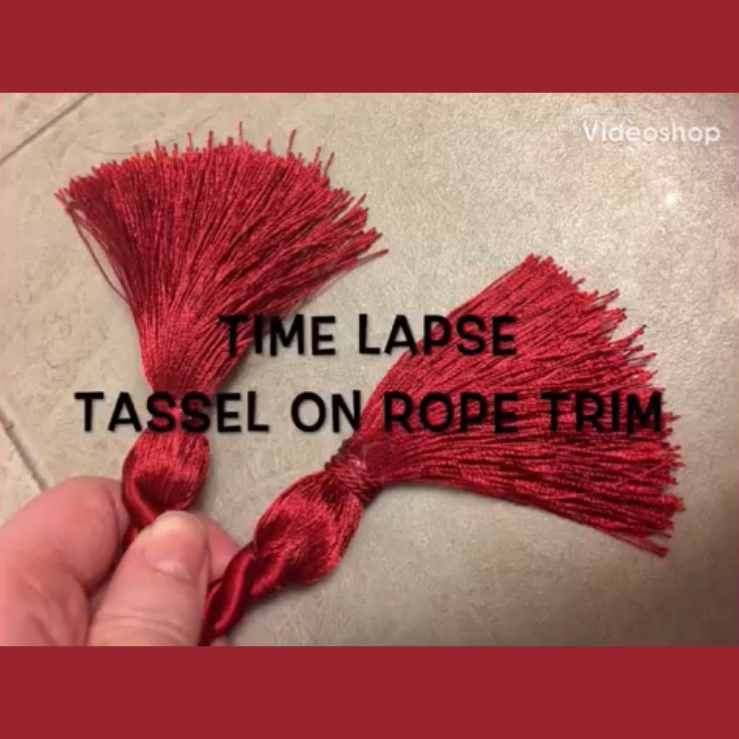 Tassels on rope trim