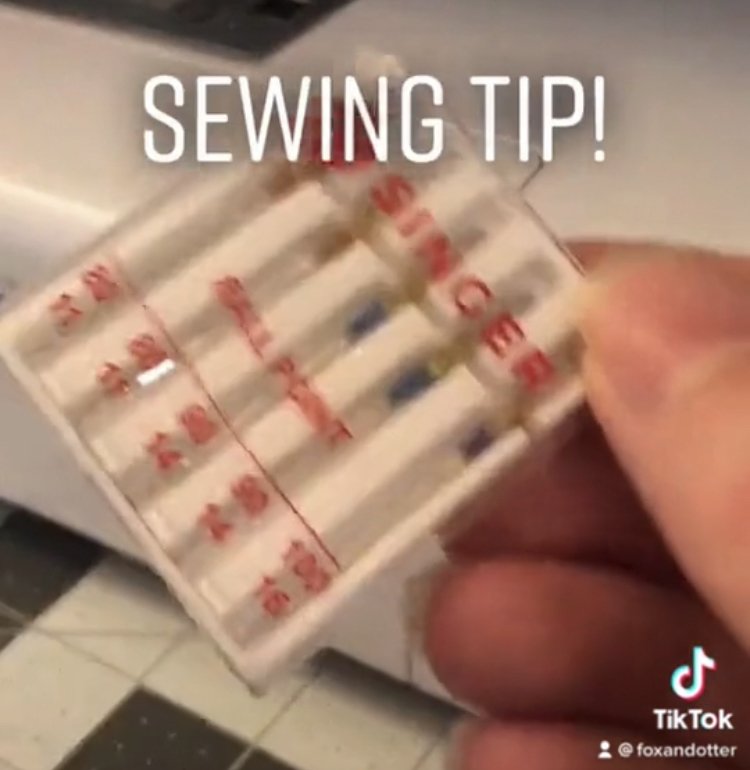Sewing needle tip