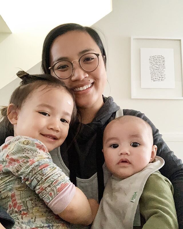 Lately, P has been giving open mouth kisses, hence rhona&rsquo;s glossy corner on her forehead. We all walk around with glossy cheeks, arms, foreheads as a stamp of affection from P. But there is no one else she loves more than her big sister. When w