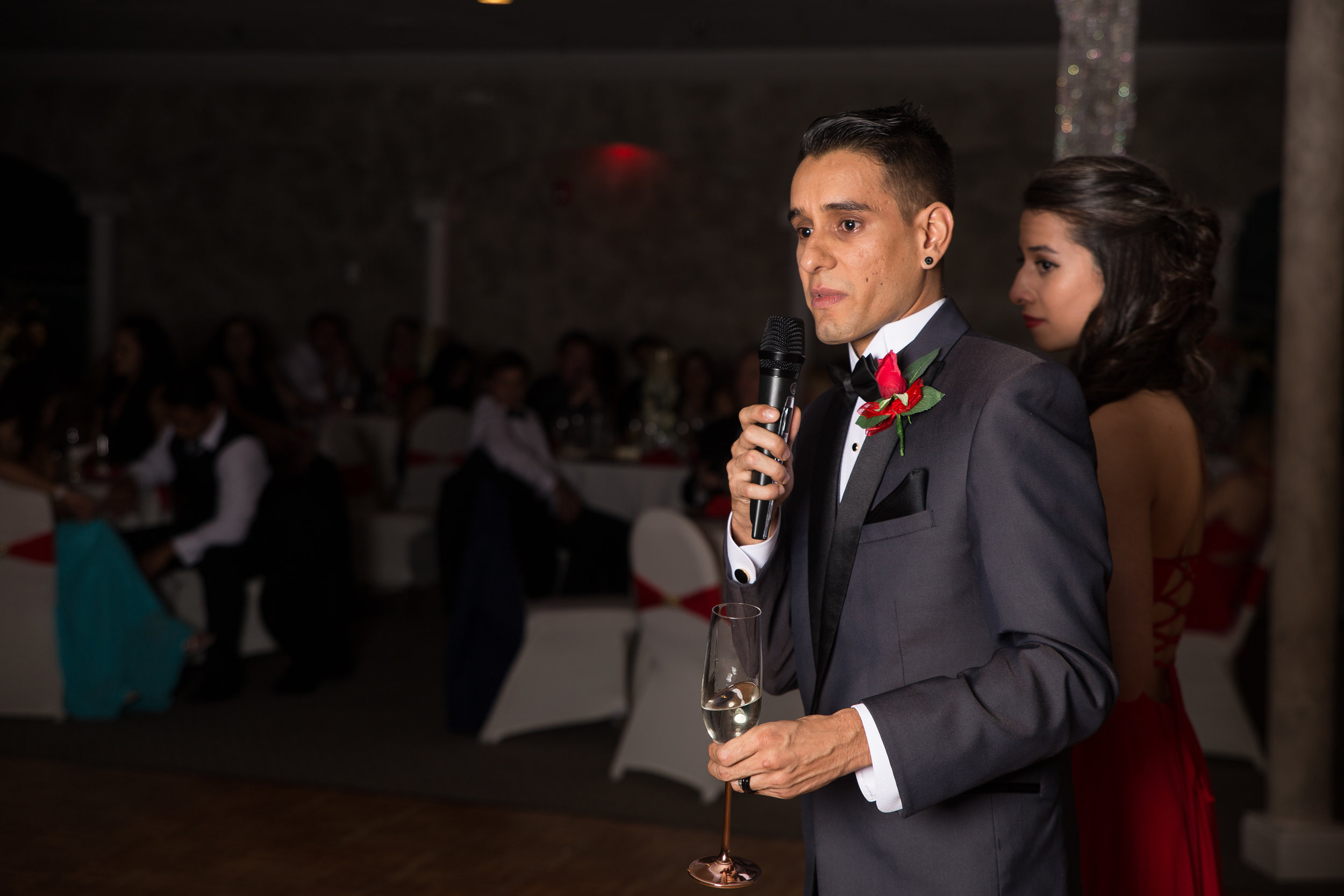 A table lay vacant, reserved for Francisco's family.