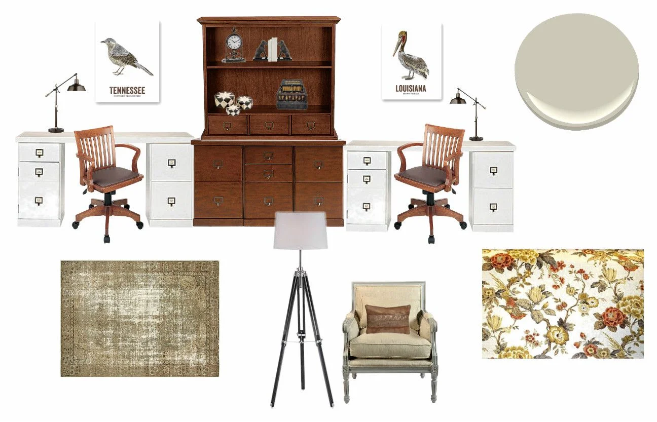 The Green Room Interiors, Chattanooga, TN Interior Design of Home Office