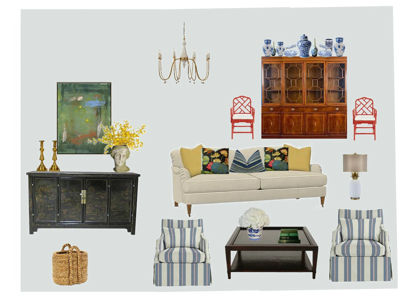 The Green Room Interiors Family Room Design for a recent project