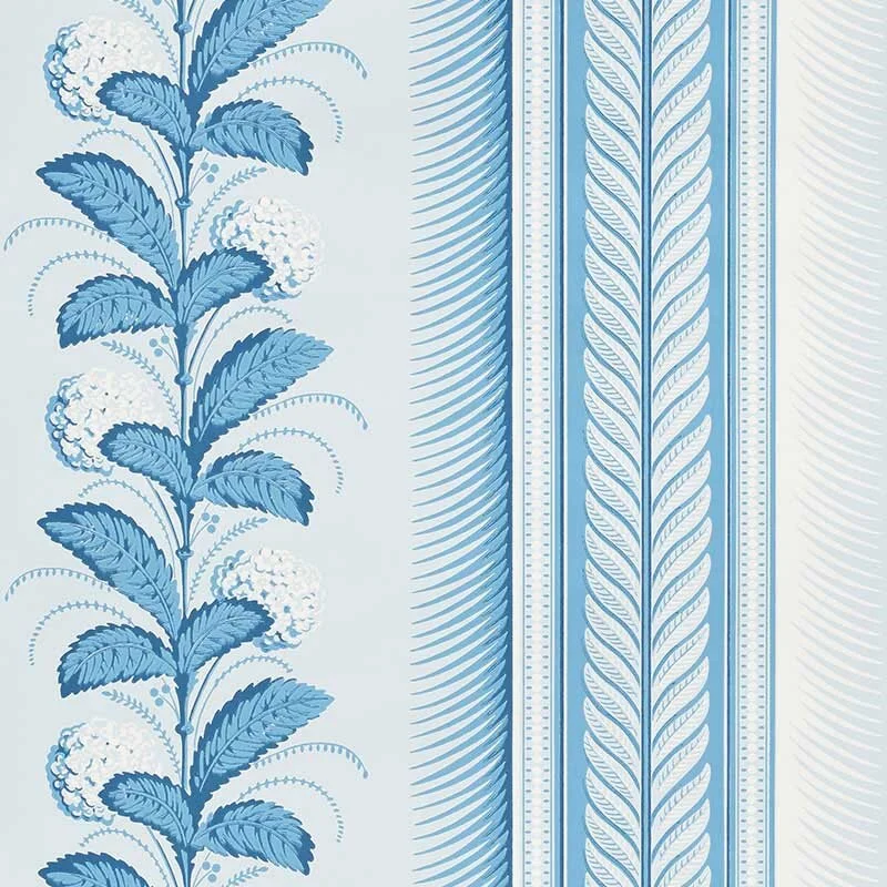 Butler’s pantry wallpaper.  Built in cabinets will be blue and an Italian Murano glass chandelier will hang above it.