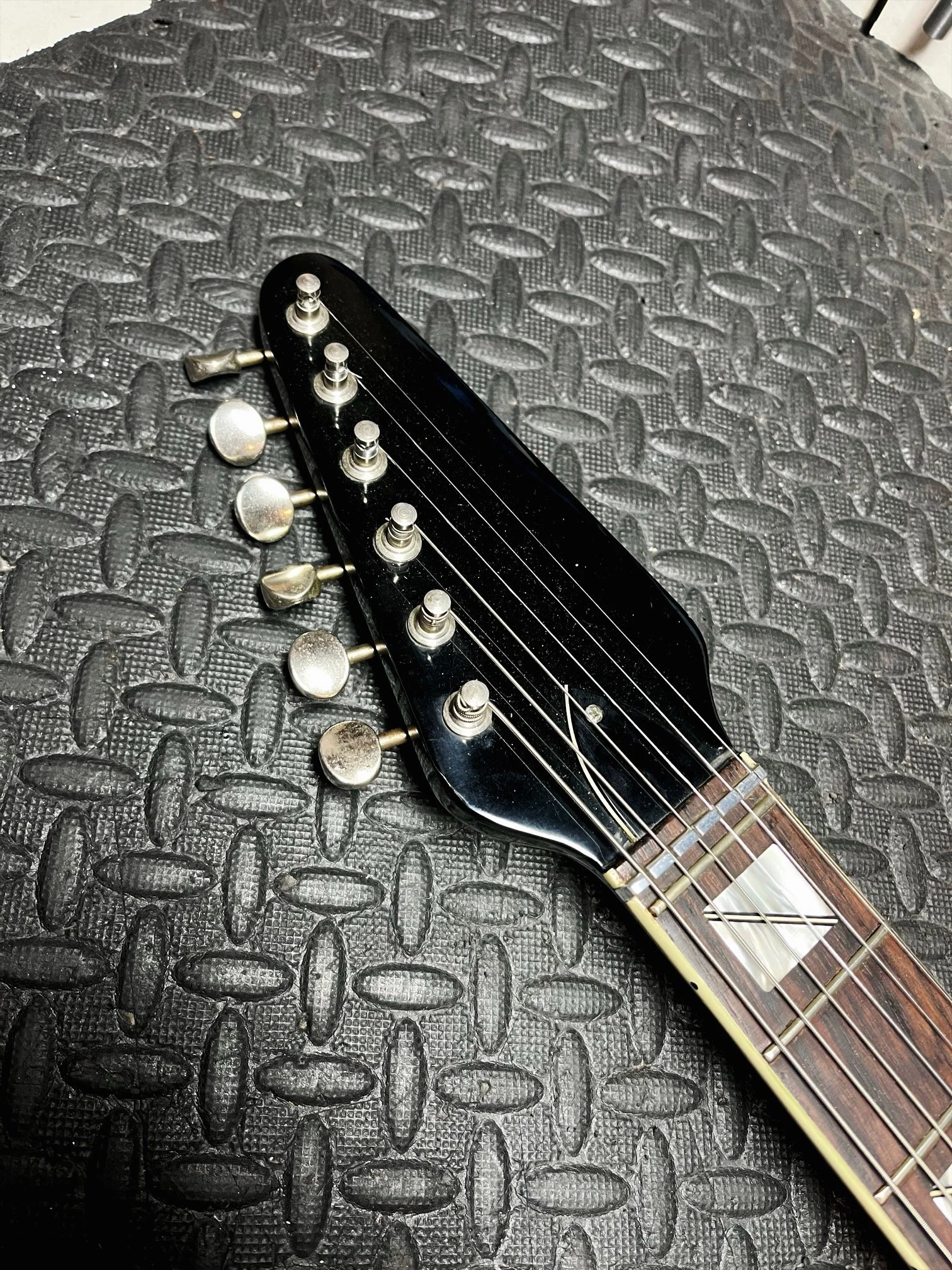 1970 Jennings Rifle Guitar Winchester Headstock