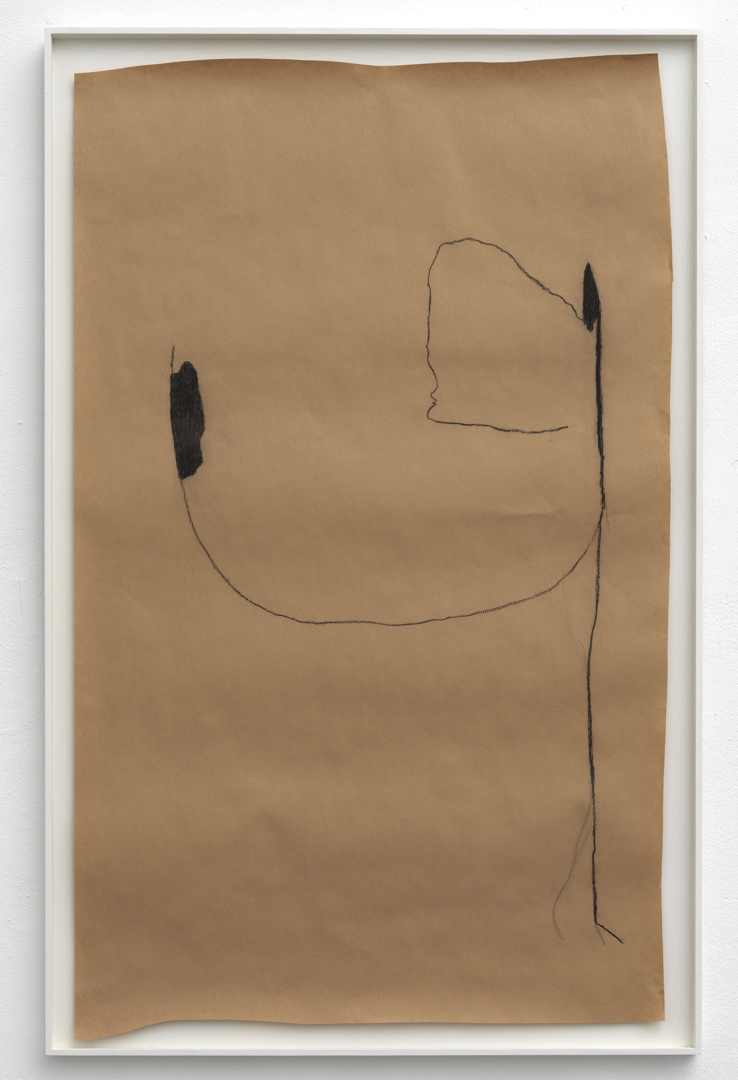 No title 2018, charcoal and craft paper, 120x80x3cm