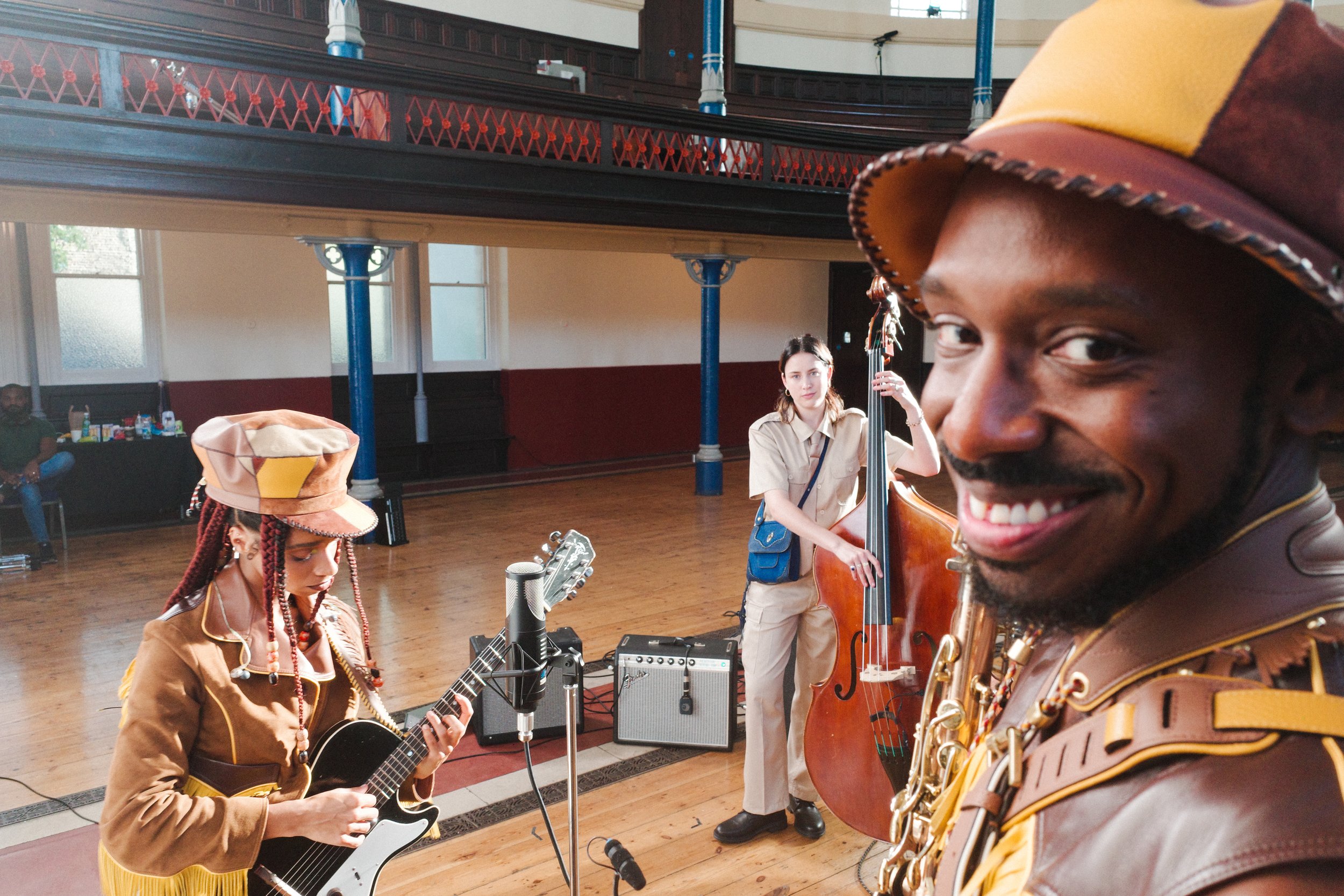 Lianne La Havas &amp; Shabaka Hutchings on the set of Nicholas Daley x Mulberry shoot