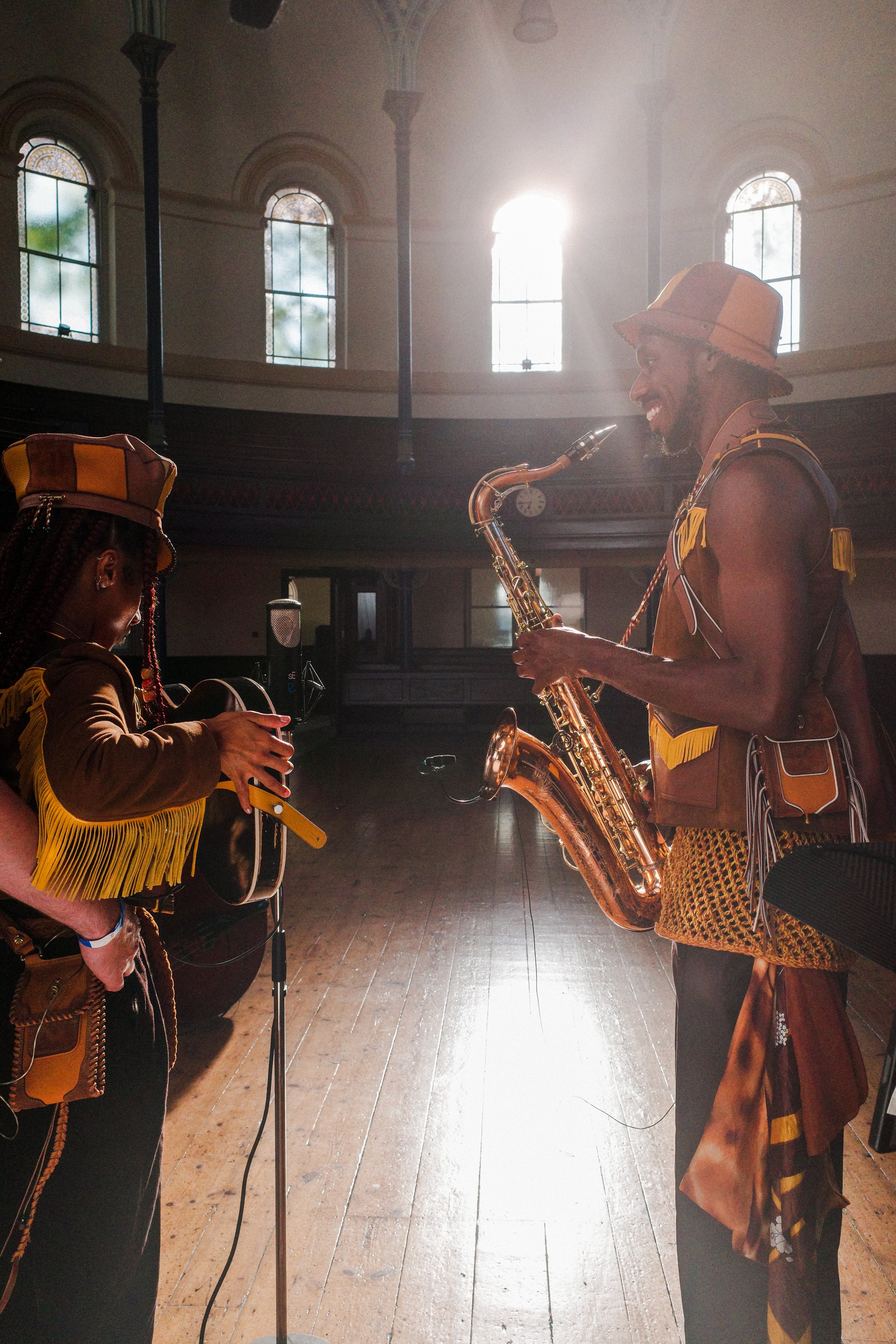 Lianne La Havas &amp; Shabaka Hutchings on the set of Nicholas Daley x Mulberry shoot