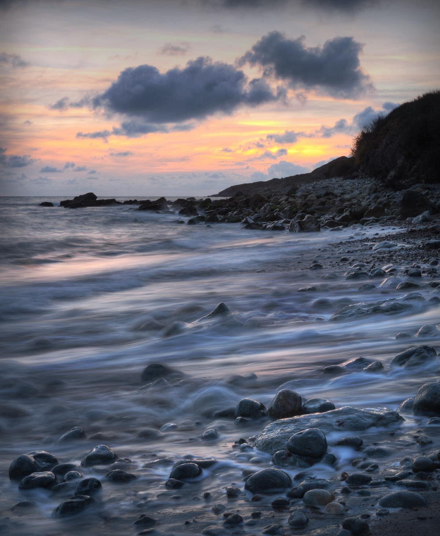 Lovely evening at Binnel Bay, on the south coast of the Isle of Wight
