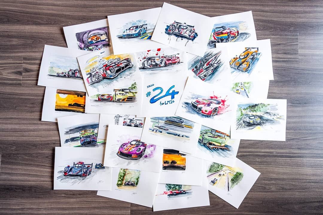 Now that I've had 12hrs straight of sleep...just a post to say a very big thank you to everyone for their support for this year's #24forLM24 Challenge!

Only a handful of the original artworks remain, with close to &pound;500.00 raised so far for a d