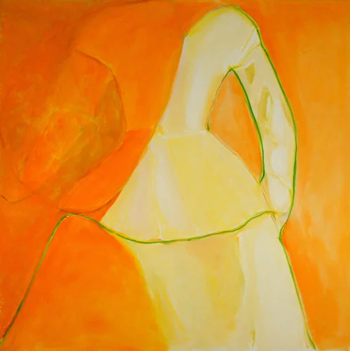  Royal Yellow"         Oil on Canvas         34"h x 34"w 