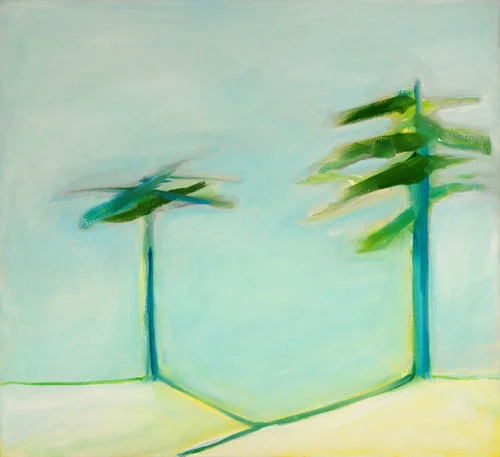   "Two Pines"         Oil on Canvas        21"h x 21"w    2011 