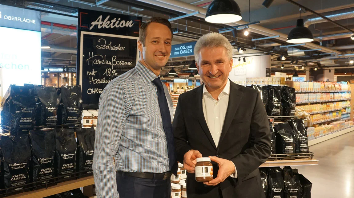 Wirtschaftsminister Andreas Pinkwart gemeinsam mit Zurheide Geschäftsführer Rüdiger Zurheide