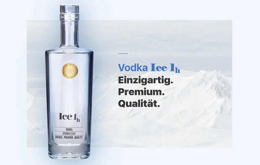 Reinheit & Integrität in jedem Tropfen: Ice1h-Vodka besitzt die perfekte Molekularstruktur