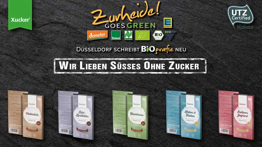   GESCHENKT – 1 Tafel Xucker als Schoko-Präsent!  Sieht aus wie Schokolade. Schmeckt wie Schokolade. IST Schokolade – nur viiiel gesünder. Entdeckt Xucker mit „X“, eine Süße, die Zucker überflüssig macht! Nur im Aktions-Zeitraum, solange der Vorrat r