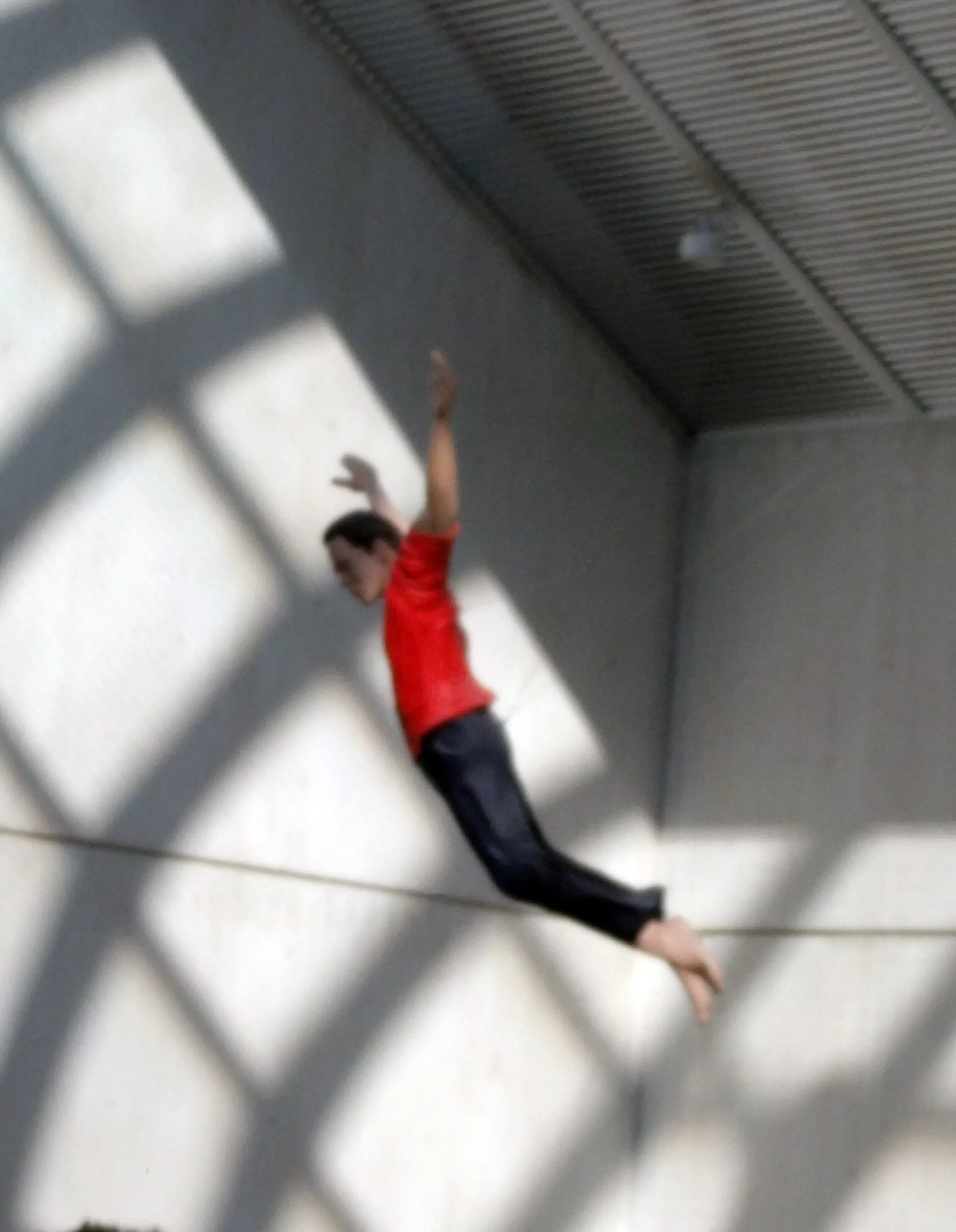 Out of focus "flying man" as I saw it.