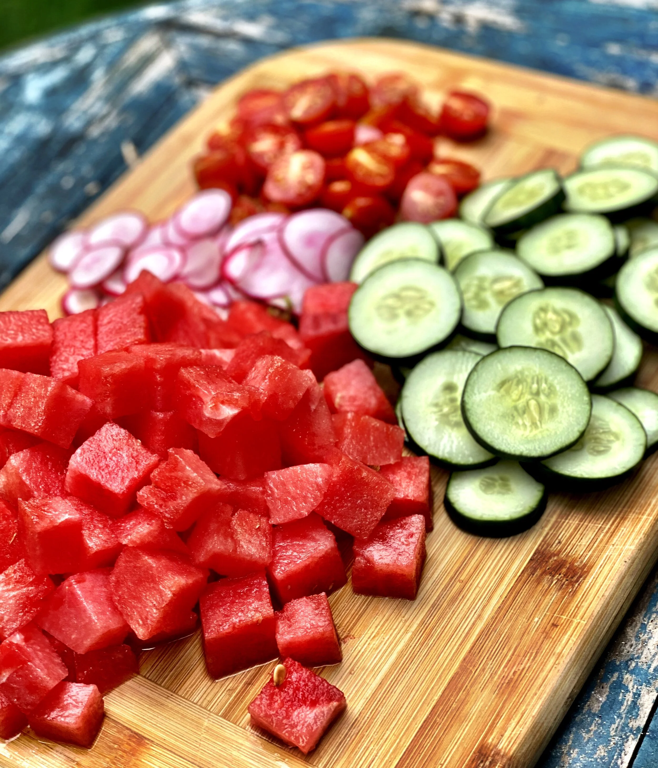Watermelon-Feta-Cucumber Salad