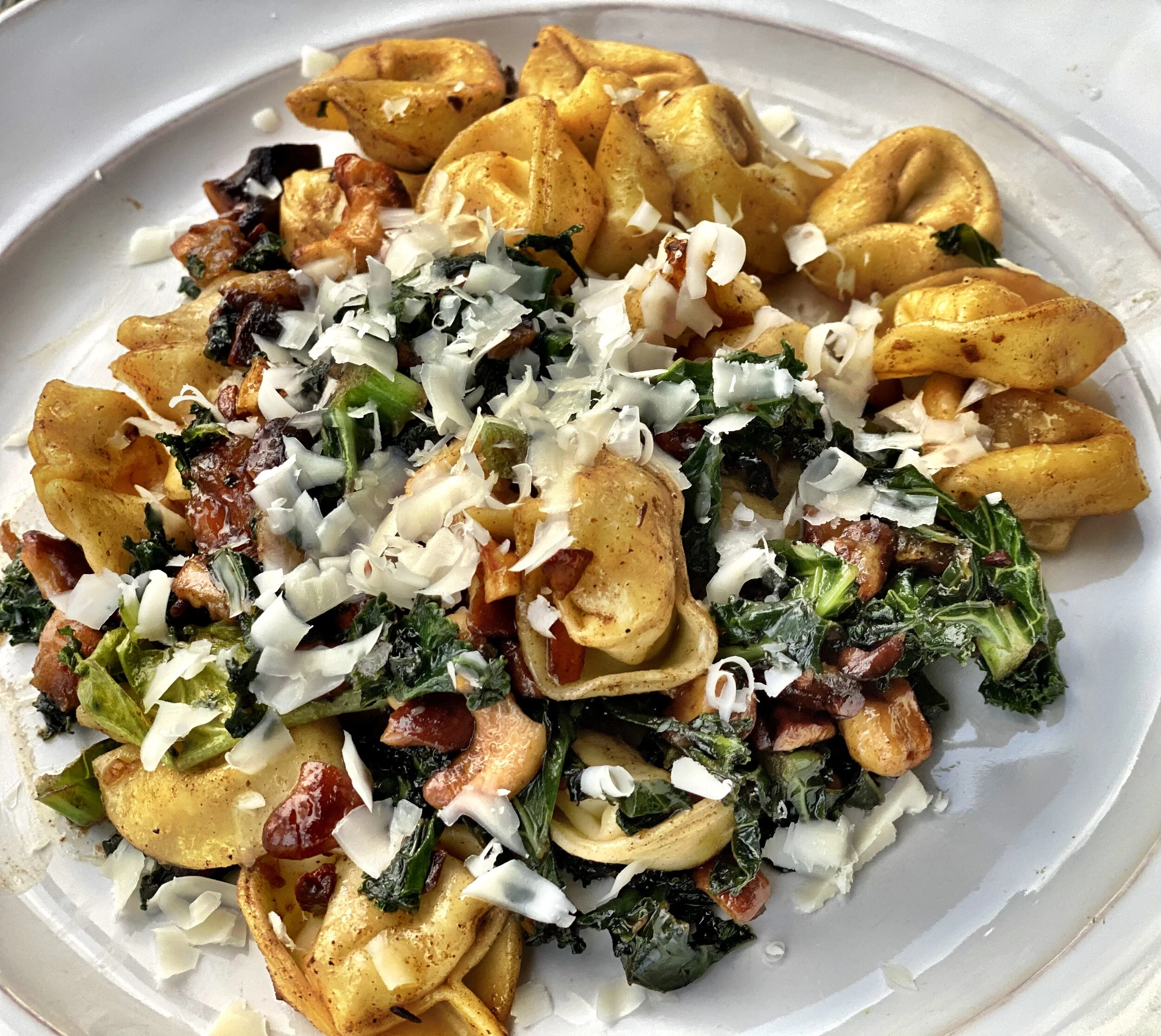 Tortellini with Brown Butter, Cashews, and Dates