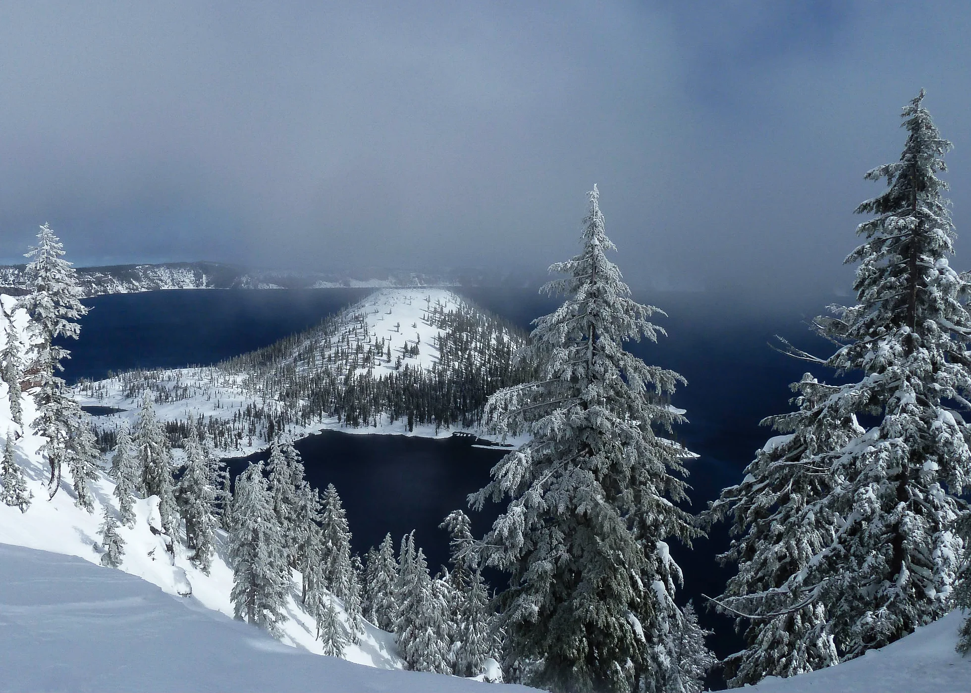 Wizard Island Snowstorm