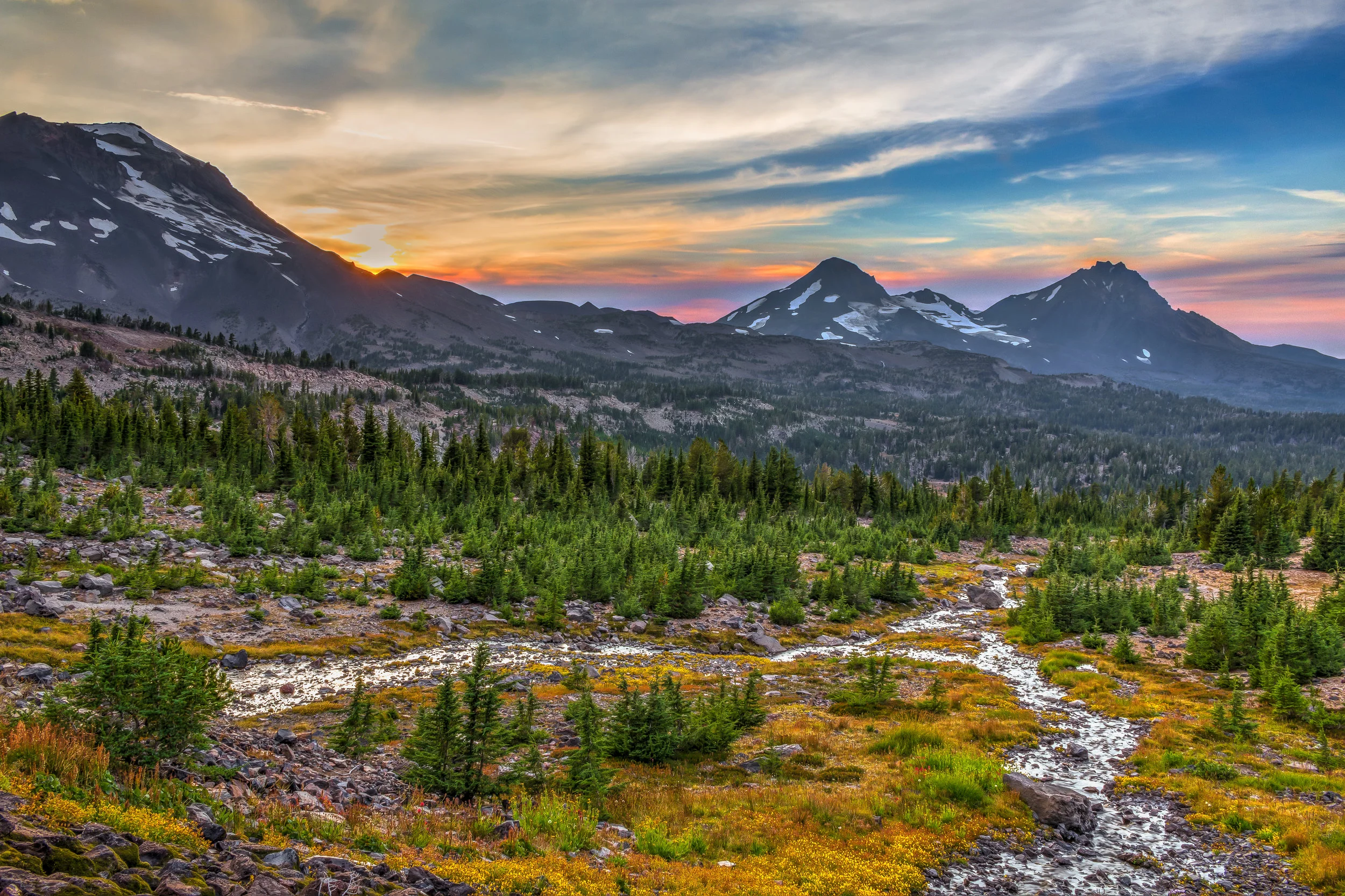 Three Sisters Sunset