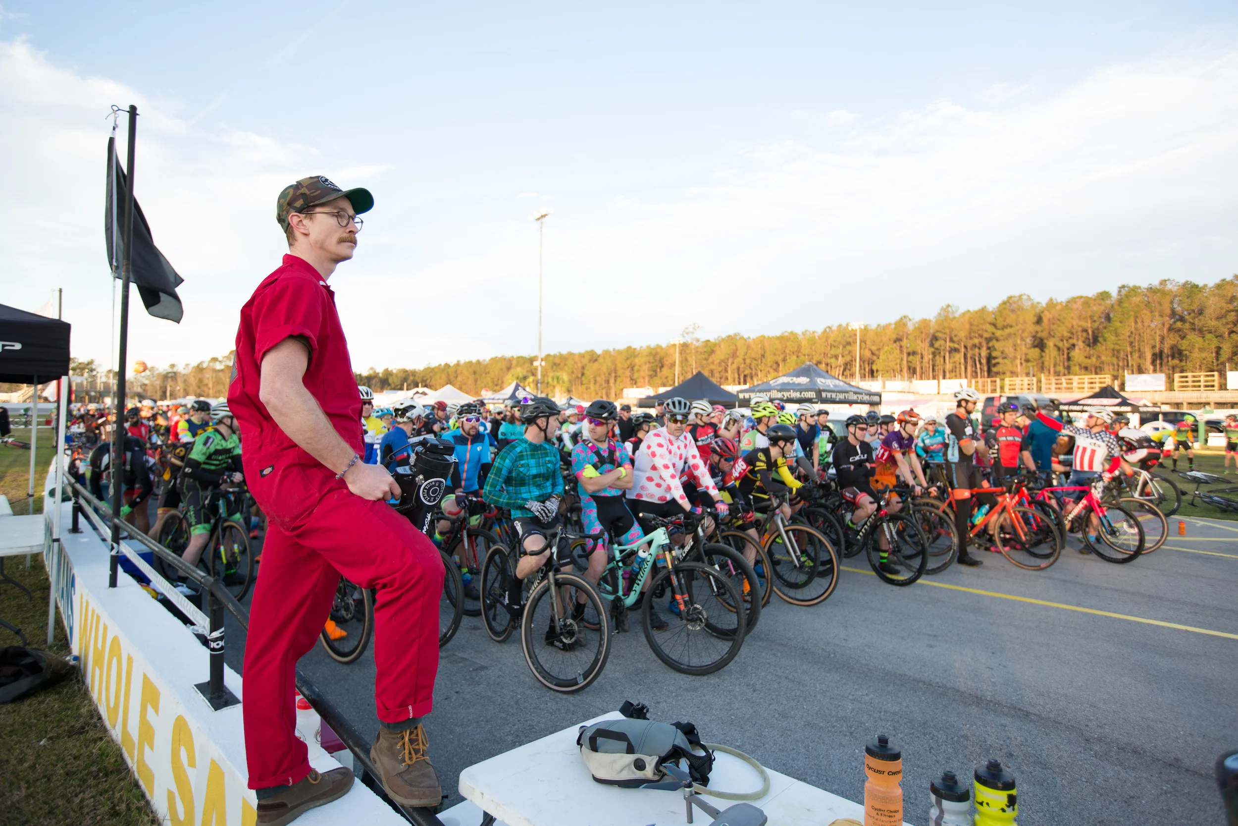 Gordon watching over the start. PC: Jack Looney