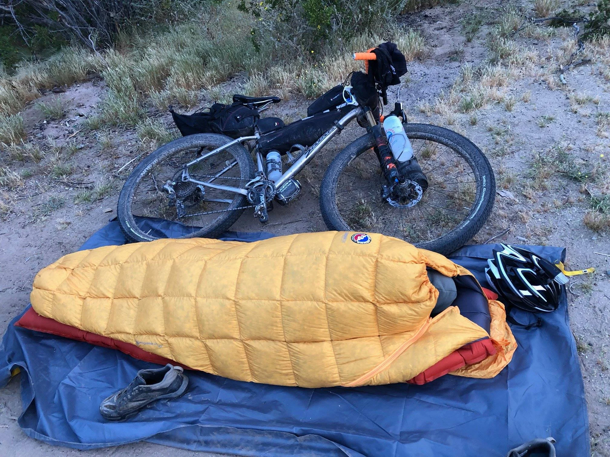 Dirt nap in the desert