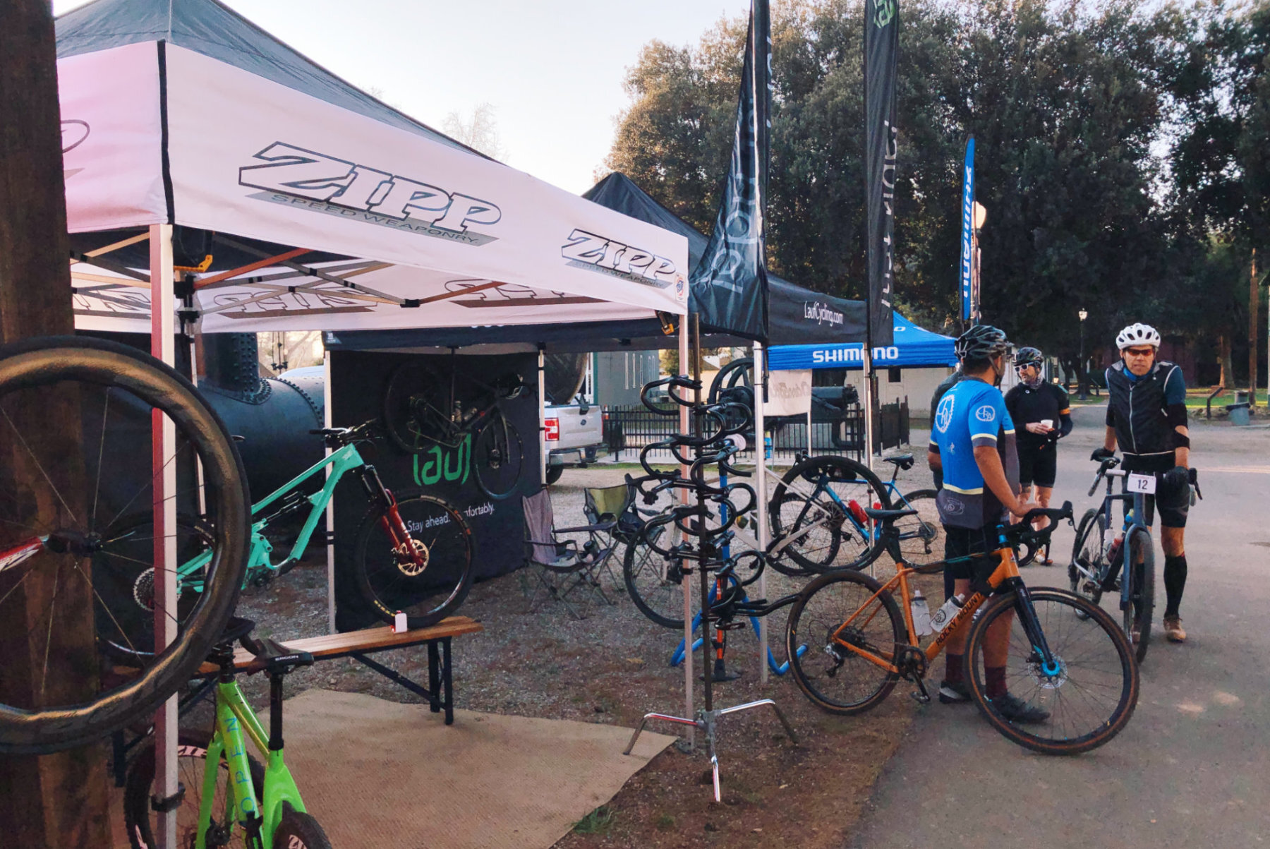  The expo area also included tents from SRAM, Zipp and Lauf Cycling.  