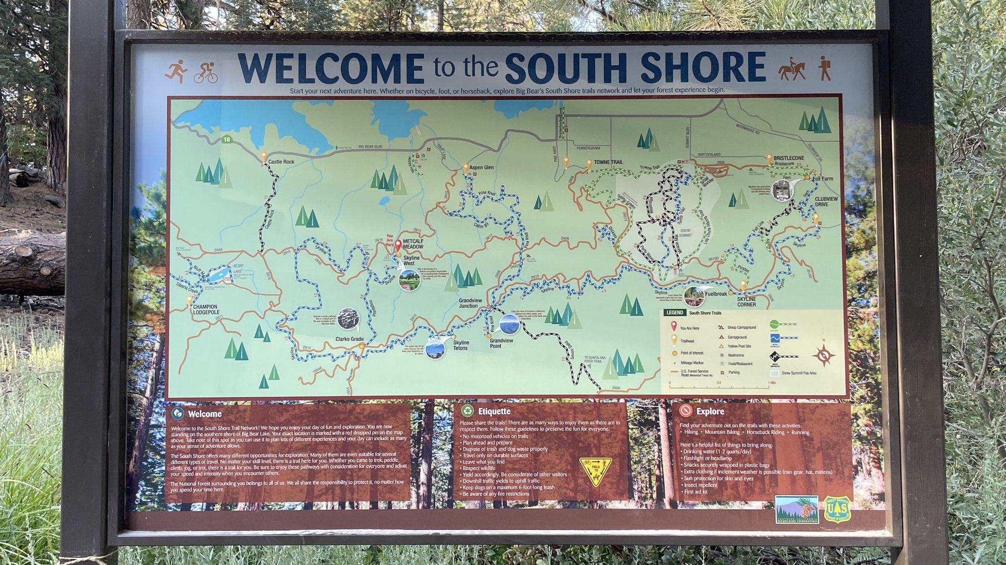  Big Bear South Shore Trail Map 