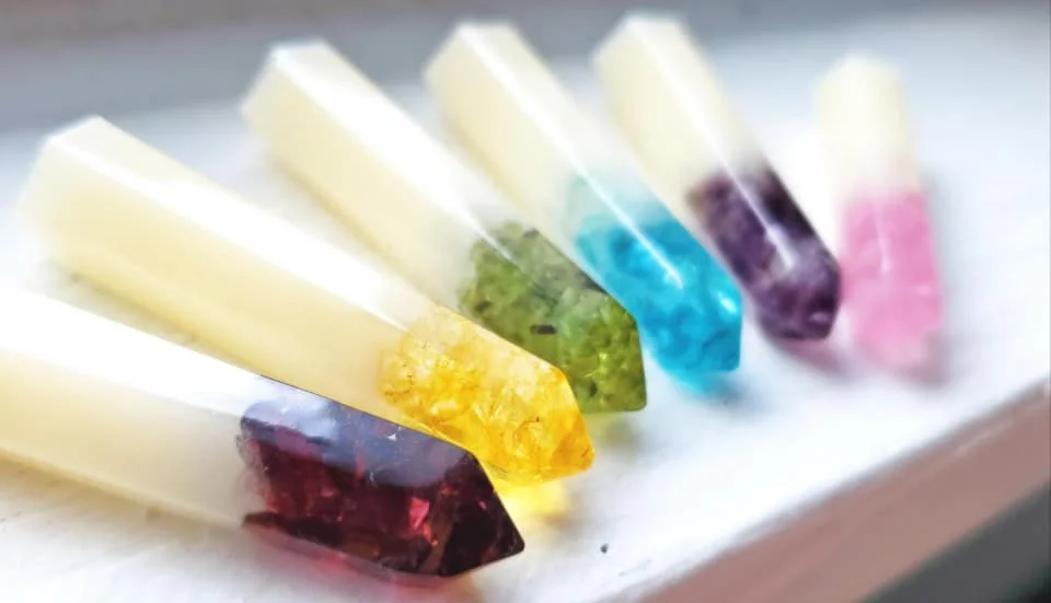 Genuine Gemstone Adds as pictured with breastmilk in a classic embodiment crystal
