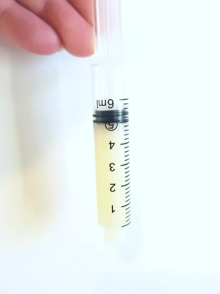 It is important to measure out exactly 5mls like pictured.