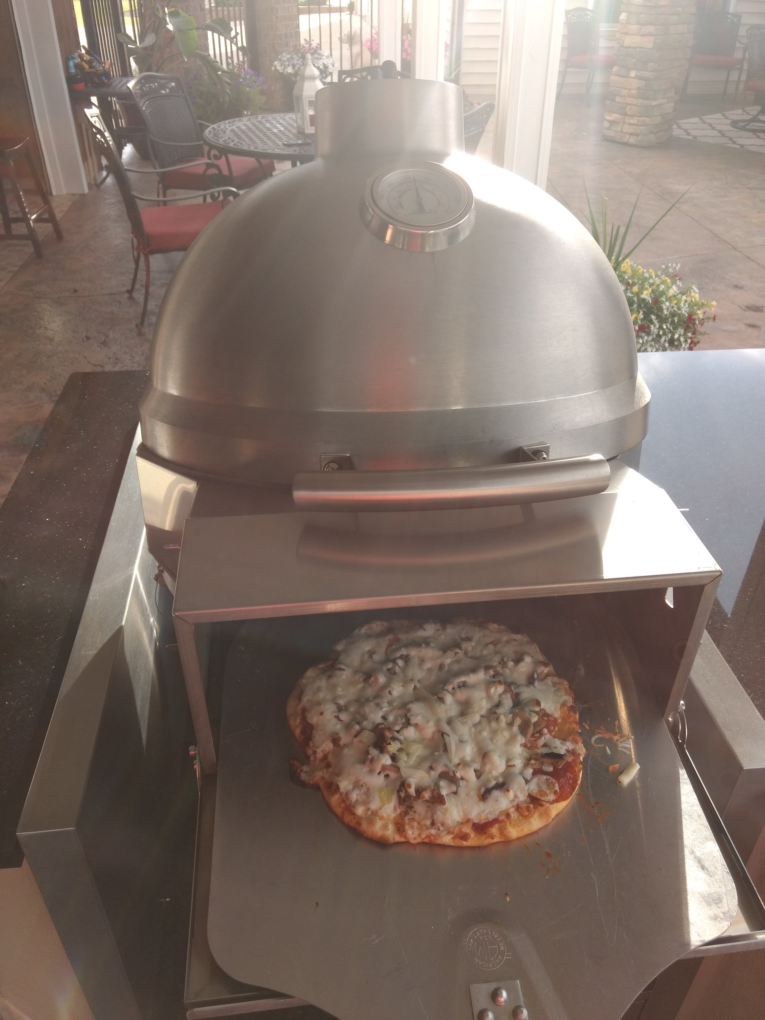 Pulling pizza in a Blaze