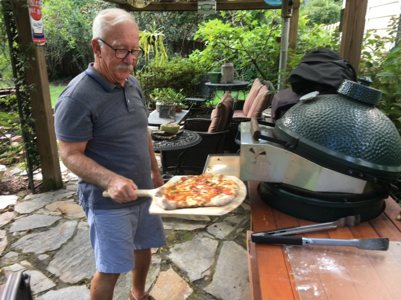 Dave Pulling a Pizza