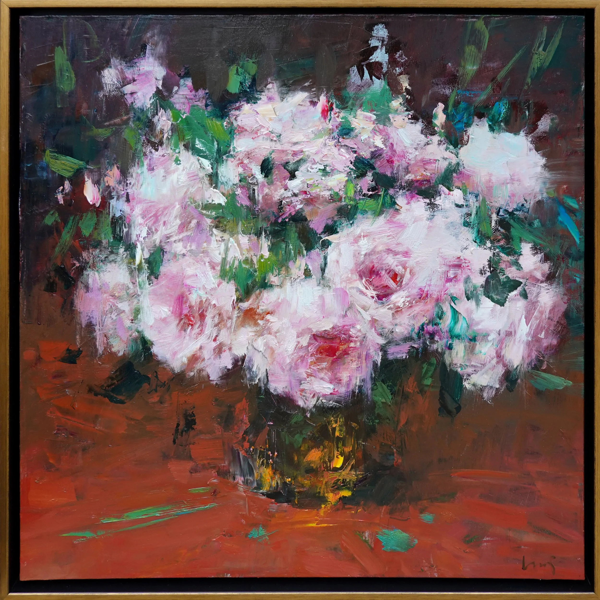 Roses in Copper Vase