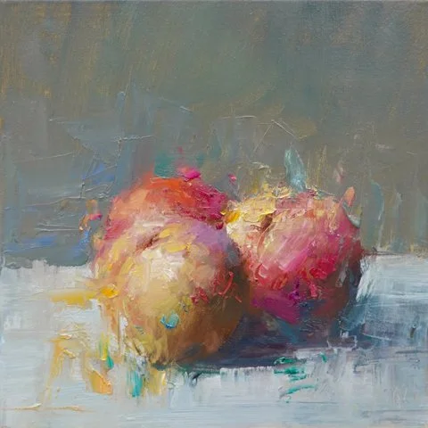 Peaches on White