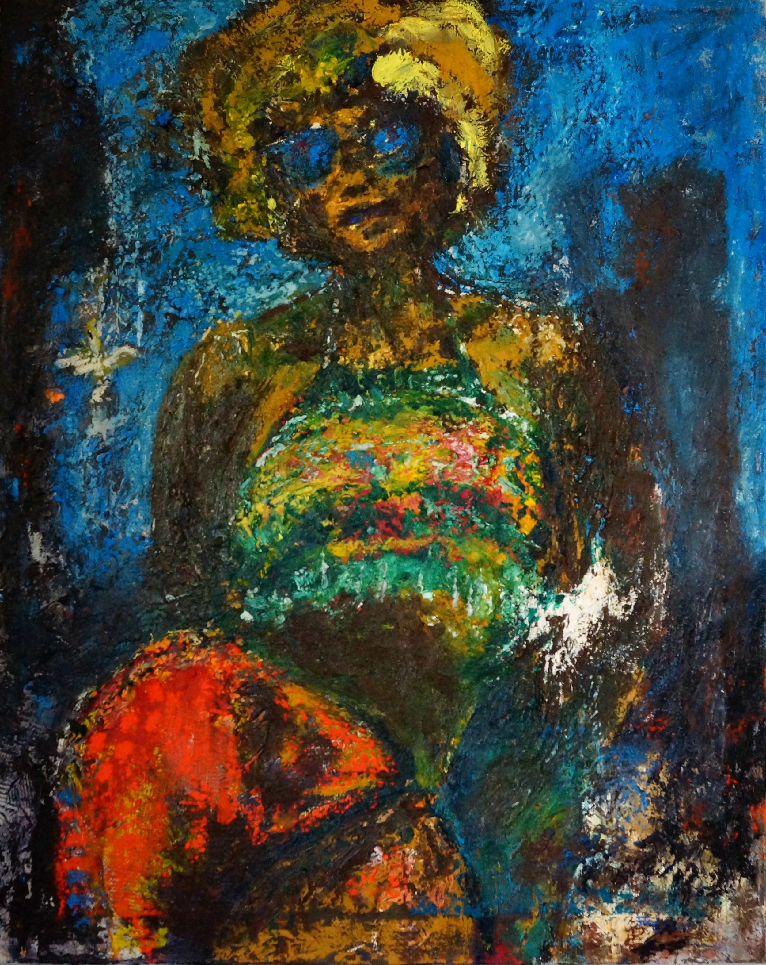 sky's the limit - 36 x 24 acrylic and oil on canvas
