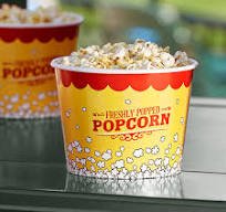Popcorn: $2/bag; $3/bucket