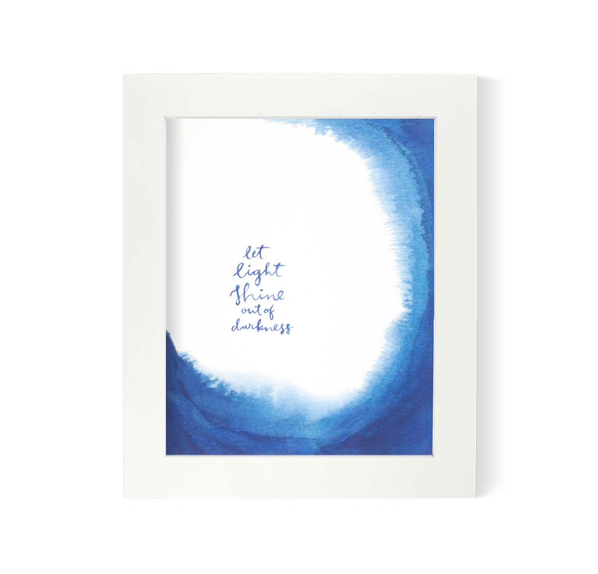 Let Light Shine Indigo Print
