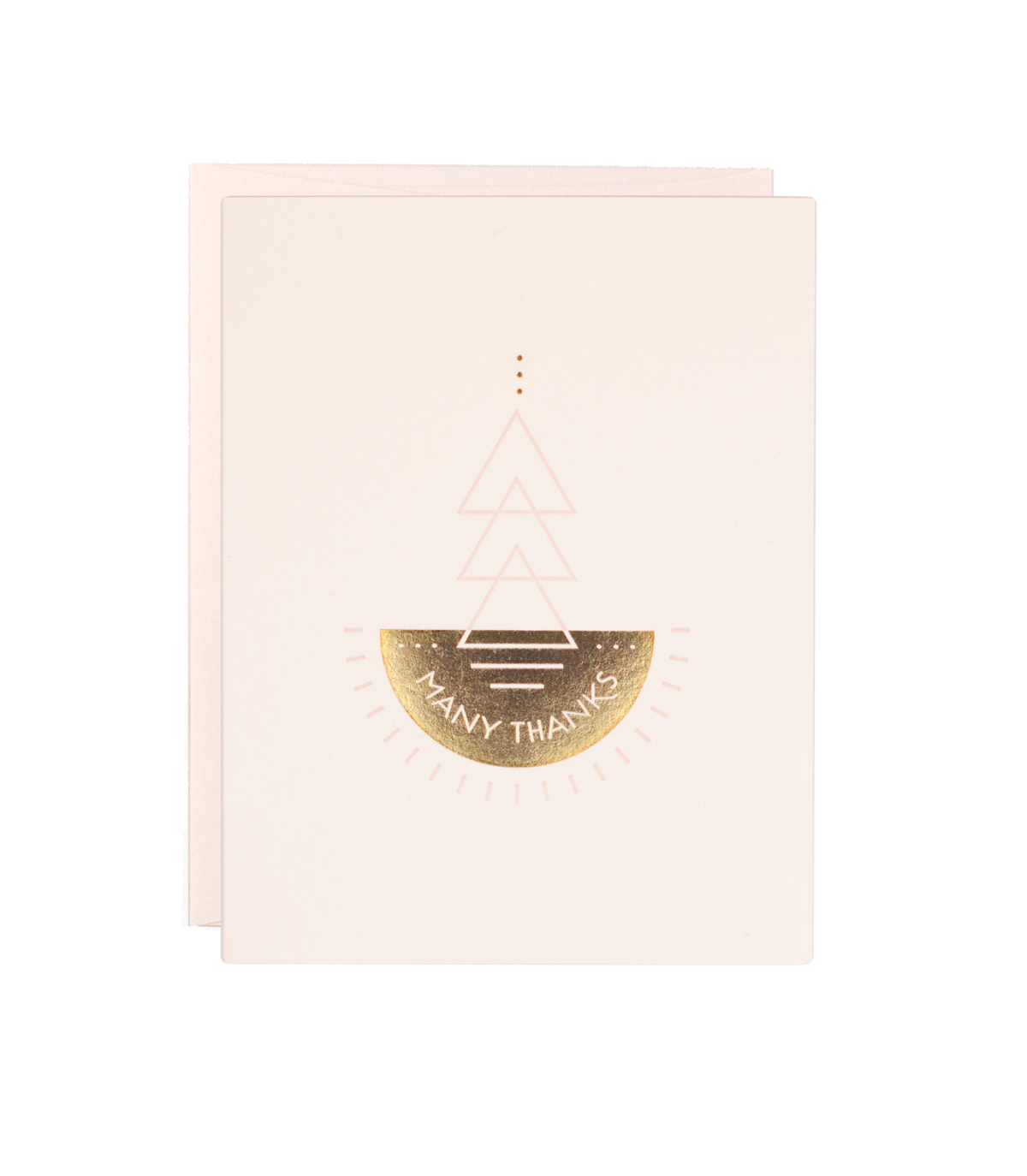 Many Thanks Triangle Blush Card