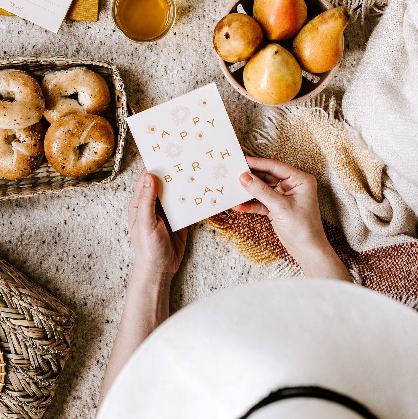 Dreaming of warmer weather and spring picnics! This wavy text birthday card was the first card I designed in this release and I let it really set the tone for everything. The idea actually came to me when I was designing my last release but it didn&r