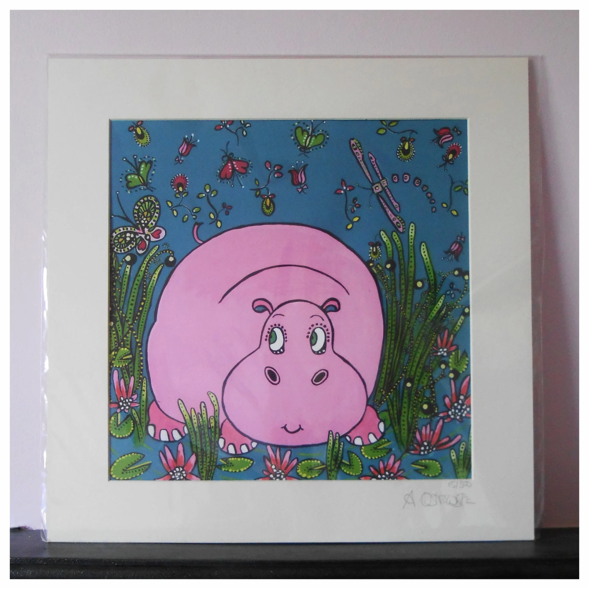 Limited Edition Print sample with mount, ready to frame