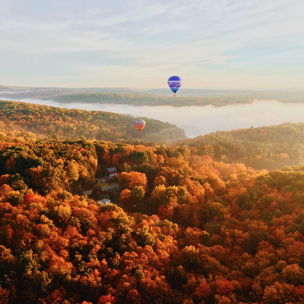 Hot Air Balloon Ride over the Berkshires | Sunrise Flight with Champagne Toast