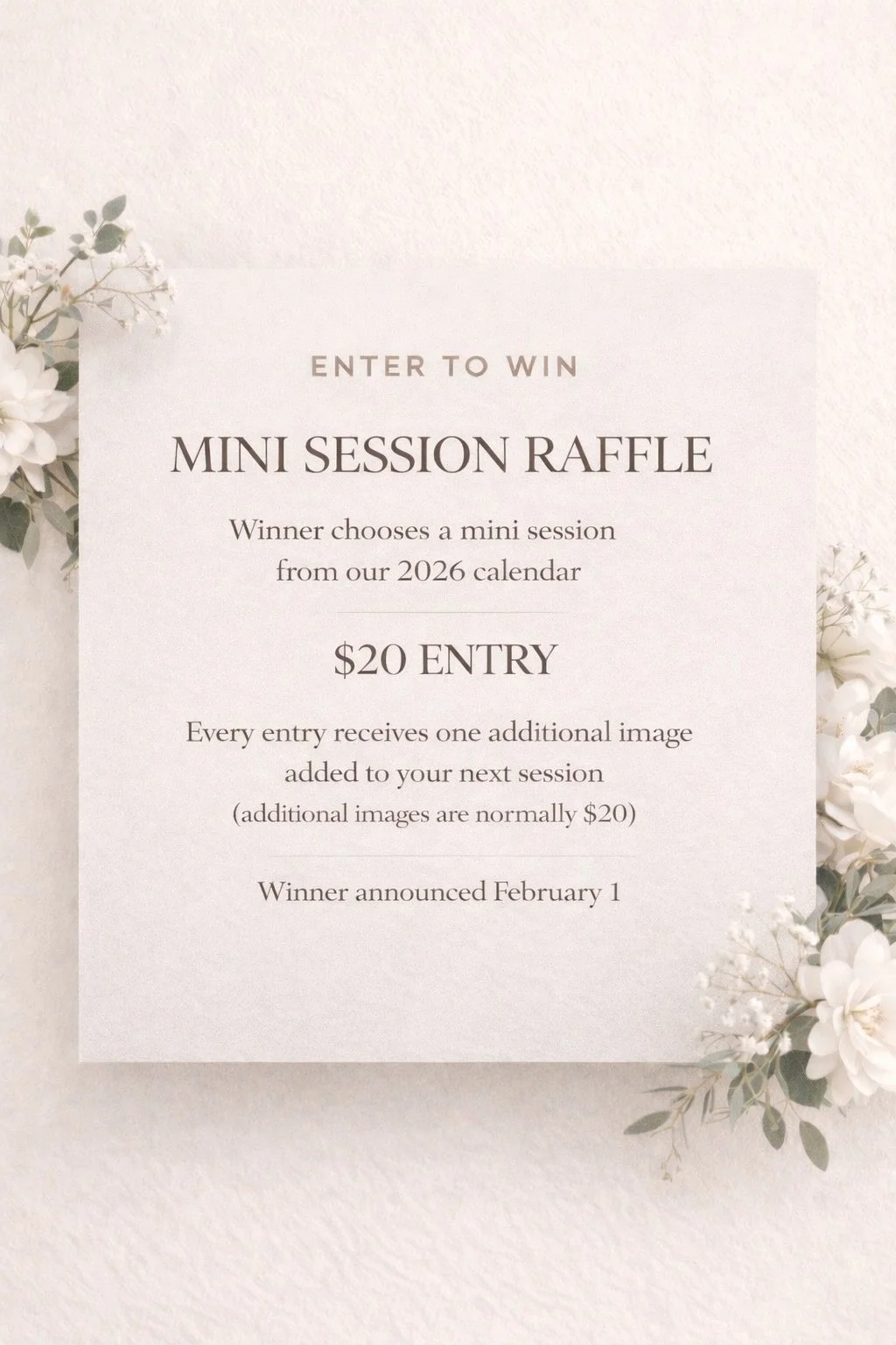 Mini Session Raffle