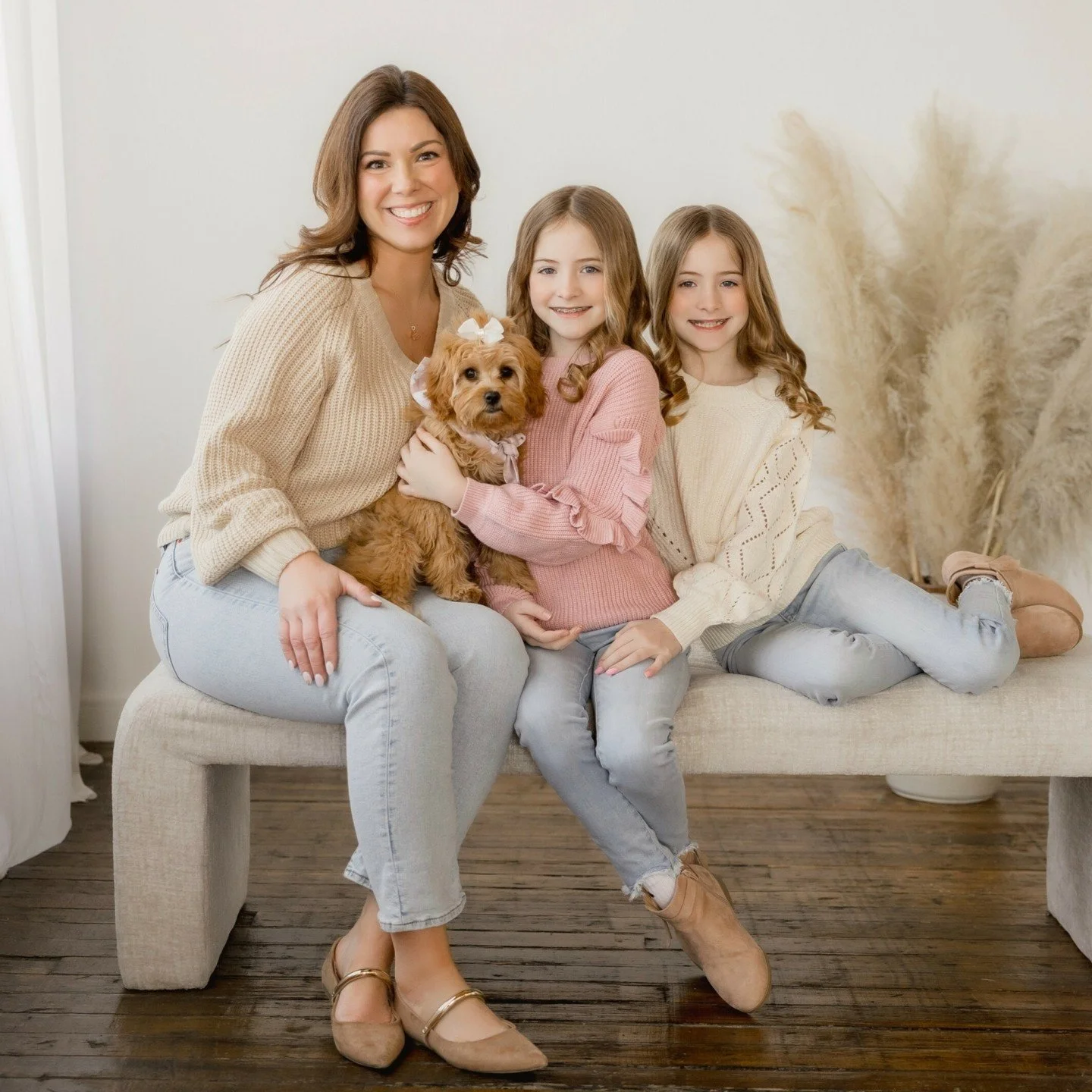 Some seasons you just want to freeze forever.

Matching sweaters.
Braces smiles.
A puppy that will never be this small again.

These are the photos they&rsquo;ll fight over one day.

Puppy Minis might be my favorite thing we&rsquo;ve done.

🐾

#Kans